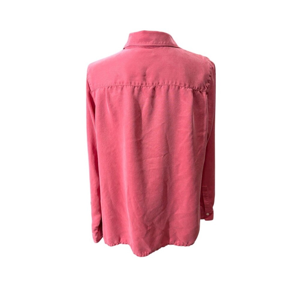 L.L.Bean Womens Button-Up Shirt Size L Mauve Pink Long Sleeve Collared - Picture 7 of 10